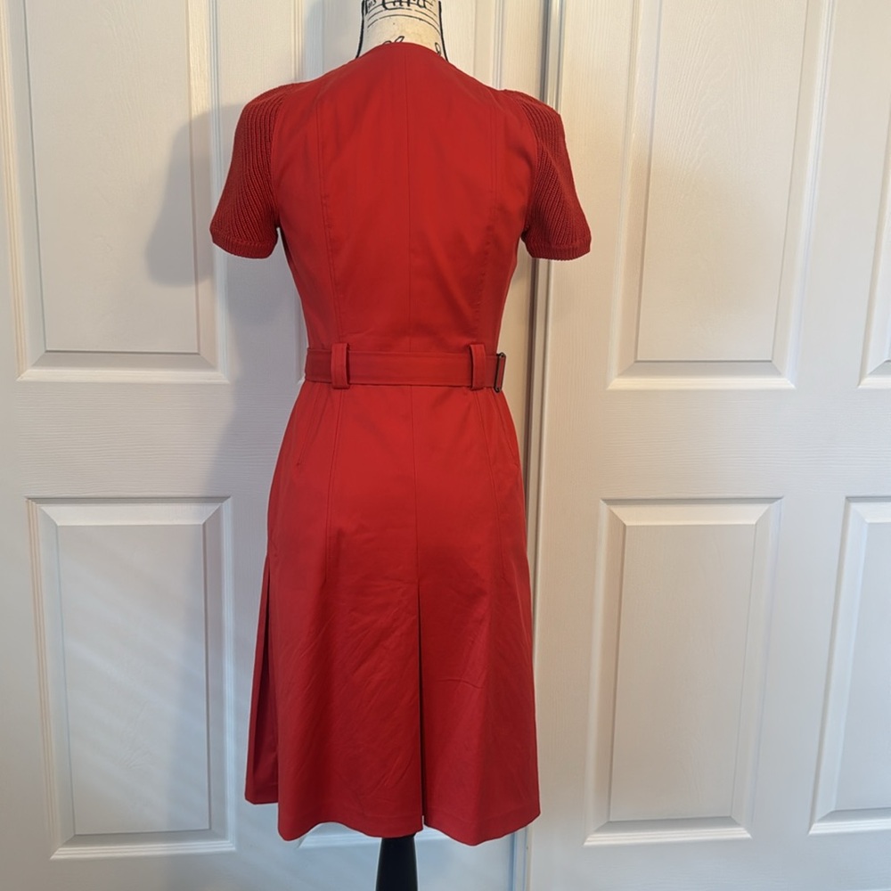Akris Punto orange/red belted dress - Picture 5 of 11